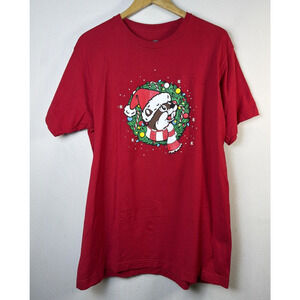 BUC-EE'S Christmas T Shirt Never Calm Always Bright holiday large bucees